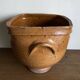 XXL glazed earthenware cache pot from the countryside, planter 1950