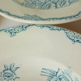 3 vintage ironstone soup plates from L&G, Oeillets model 220524