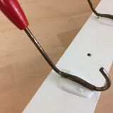 Coat rack three metal hooks