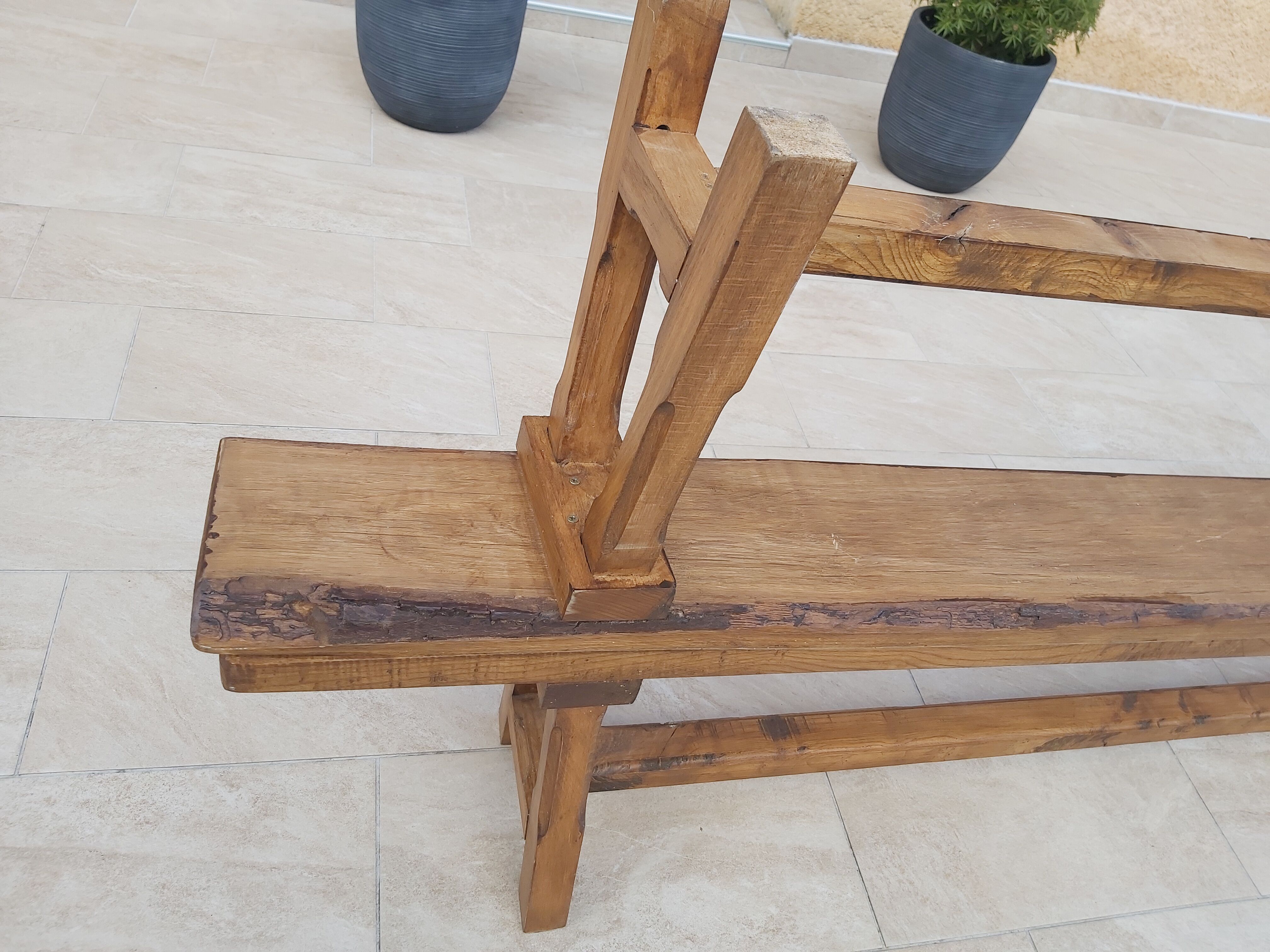 Paire de bancs de ferme 2m50