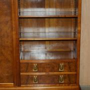 Art Nouveau library in burr walnut by Léon Jallot