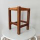 Antique solid oak stool Mountain Chalet