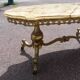 Coffee table in bronze brass and Fratelli Orsenigo marble