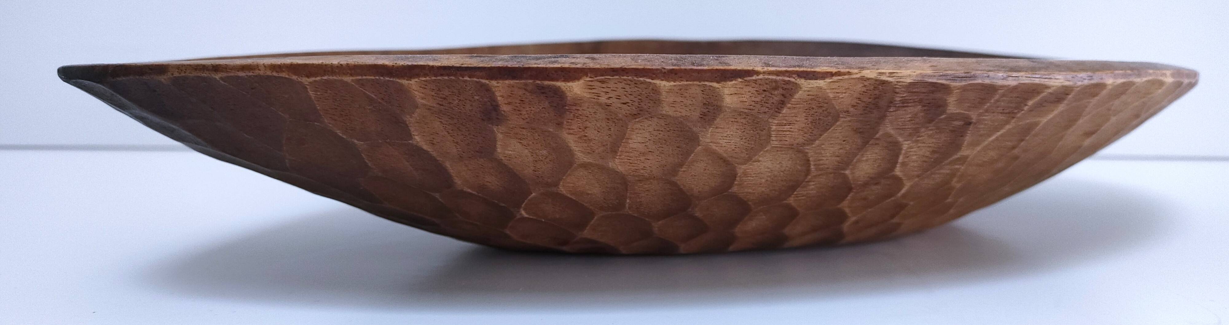 Empty wooden pocket cut gouge free form vintage