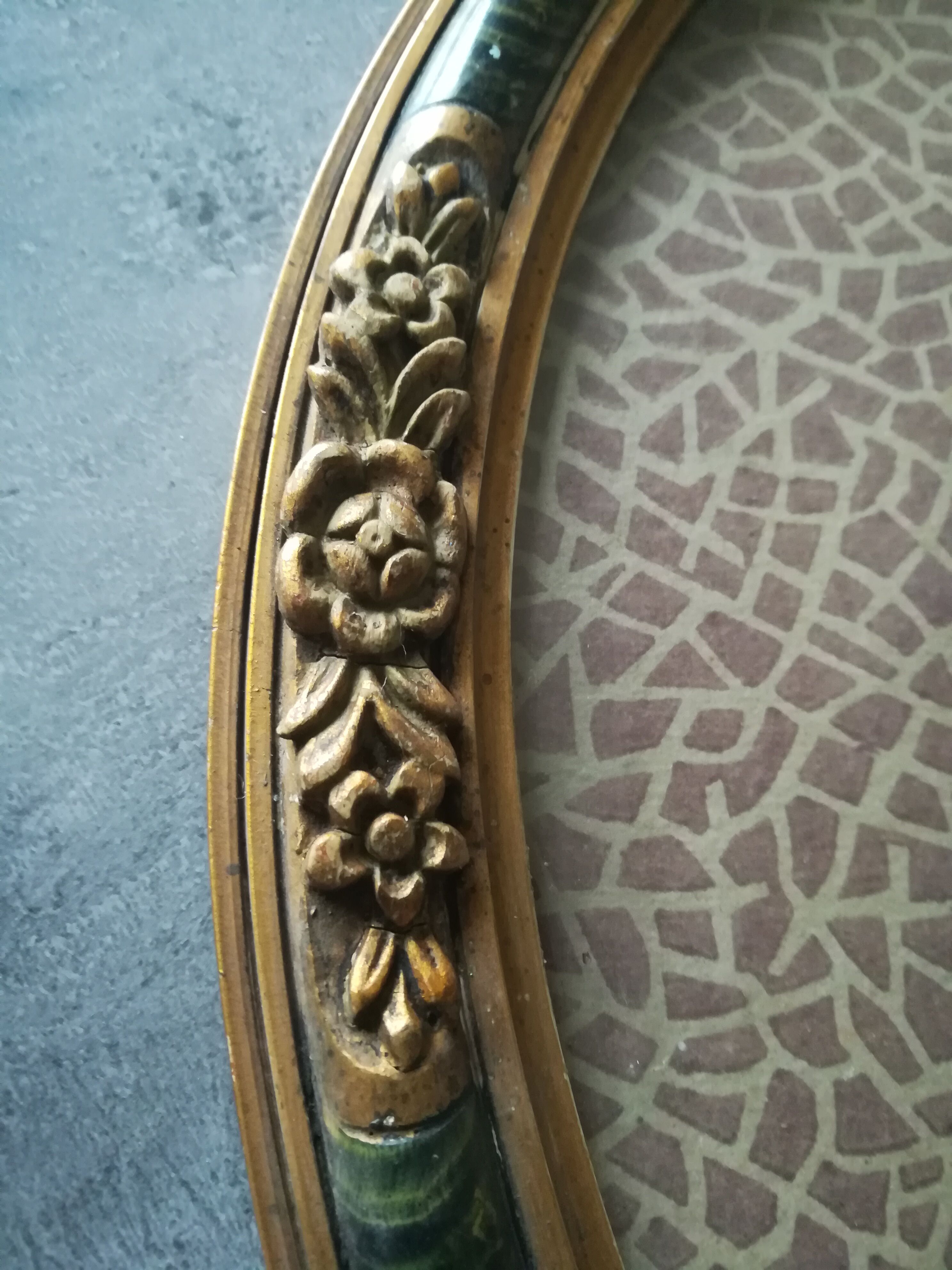 Old gilded wood frame