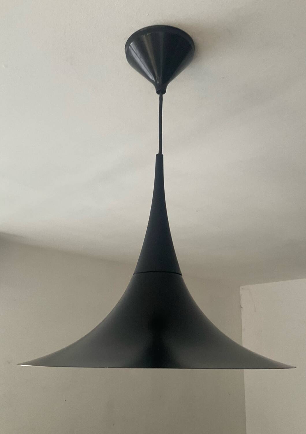 Vintage black metal pendant lamp