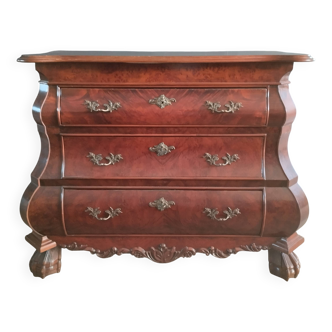 Bordeaux XV style chest of drawers in mahogany wood