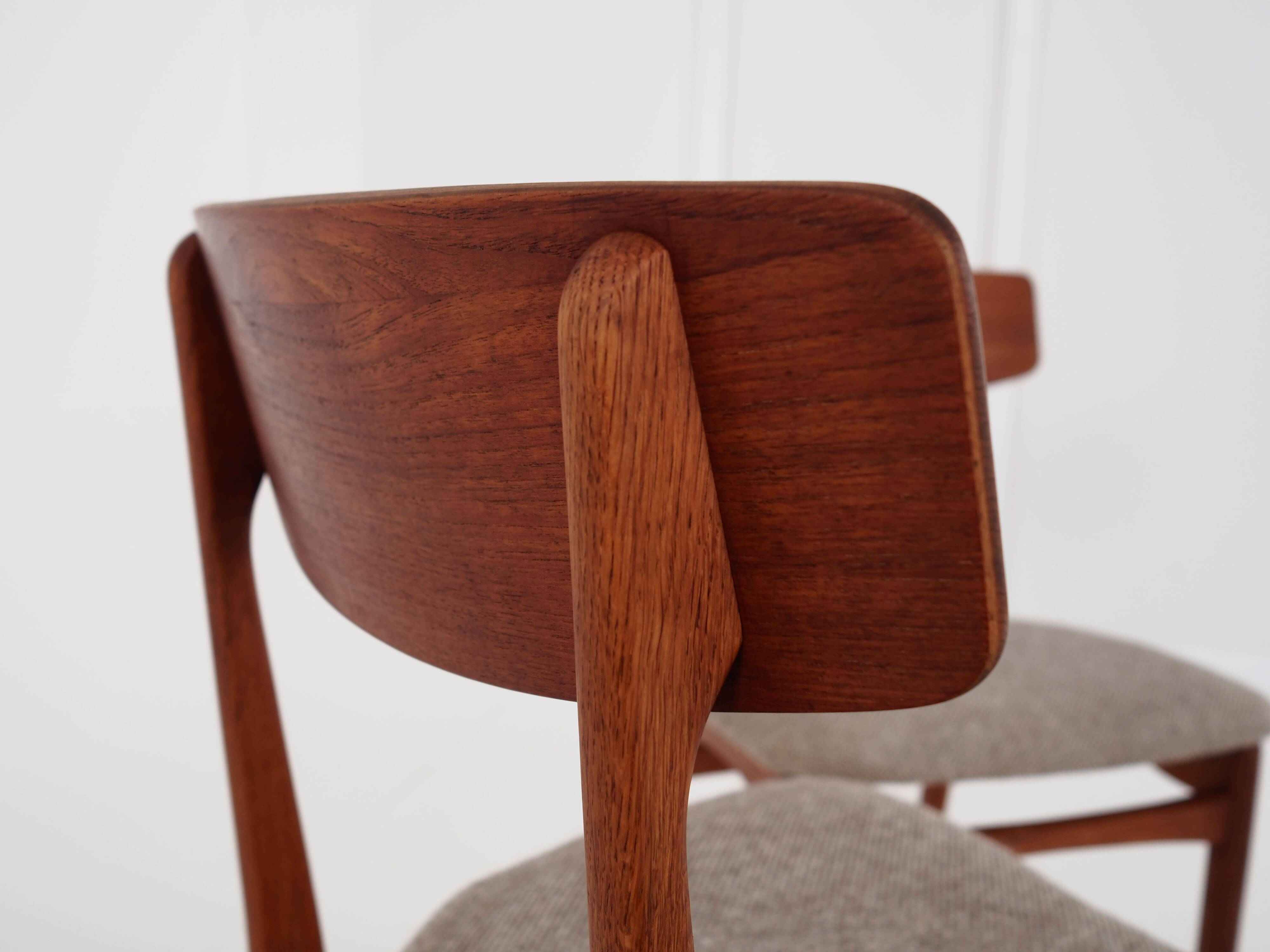 Teak chairs, 1970s design