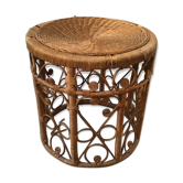 Table d'appoint rotin vintage Peacock