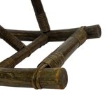 Midcentury bamboo rattan rocking horse 60's design children