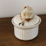 Terrine in faience, pig shape