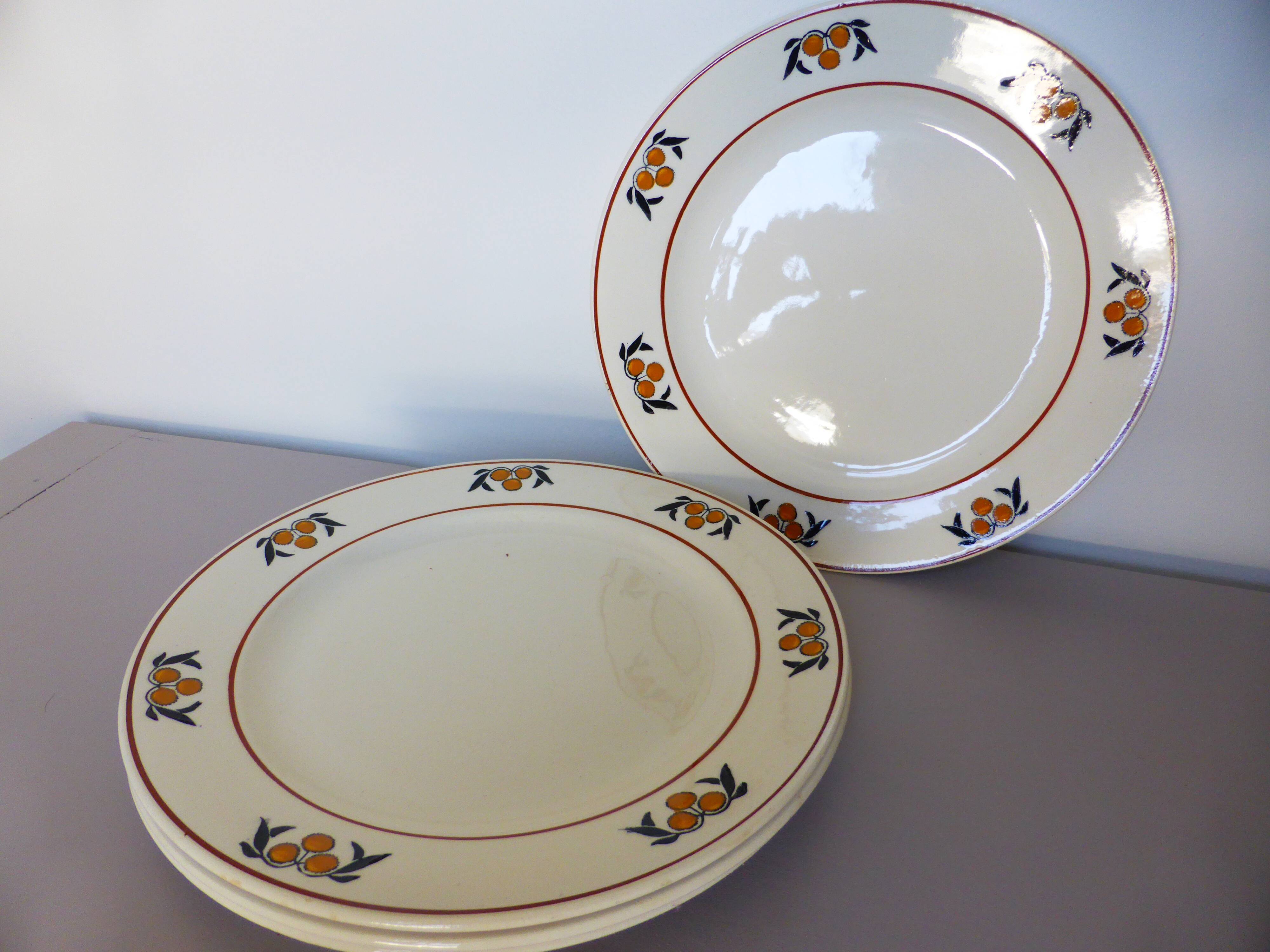 4 flat plates in iron earth of the Salins model Mimosa 210738