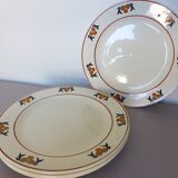 4 flat plates in iron earth of the Salins model Mimosa 210738