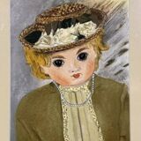 Tableau époque Art Déco / aquarelle vers 1930