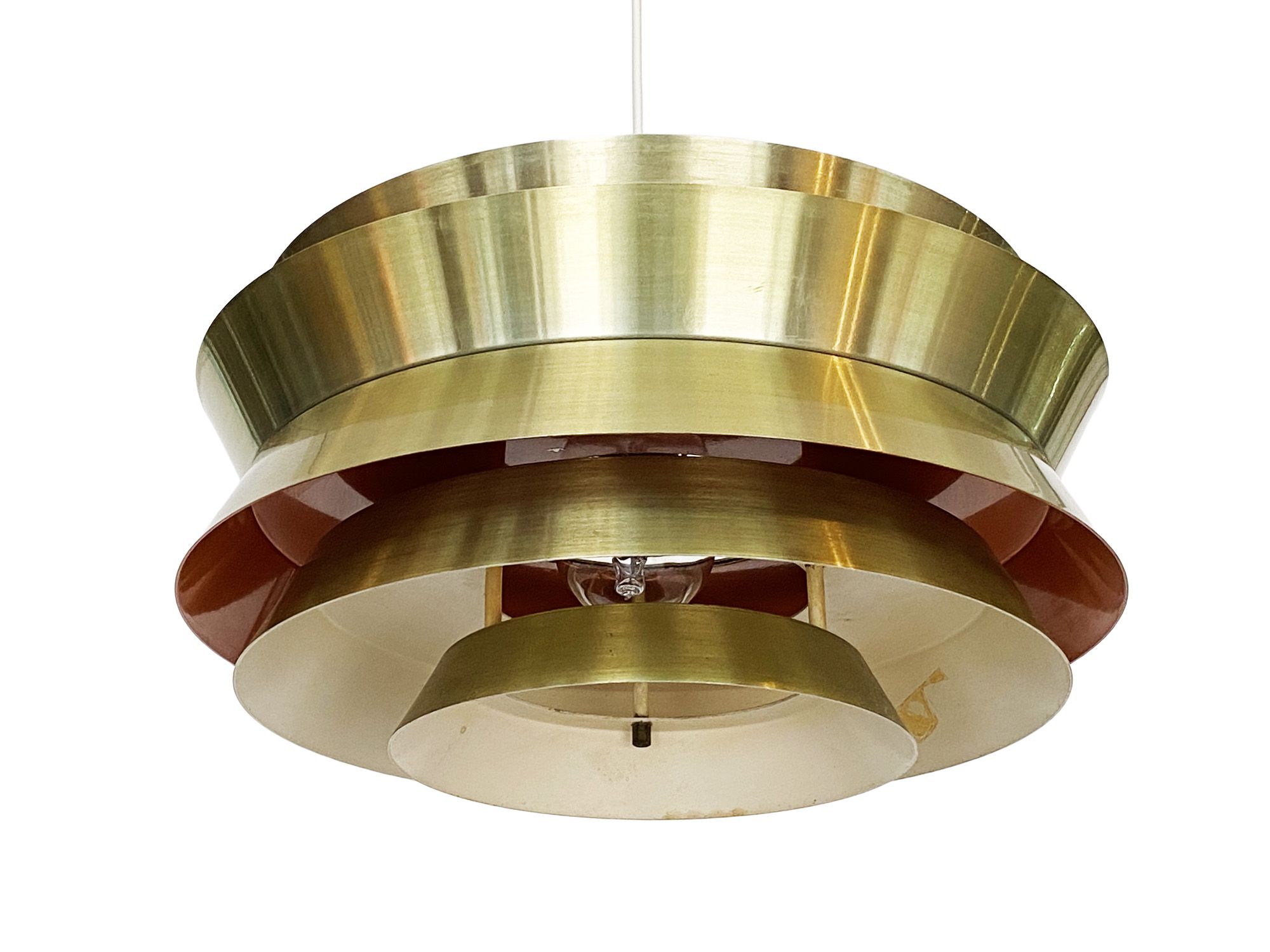 Pendant light "Trava" by Carl Thore for Granhaga Metallindustri. Sweden 1970s