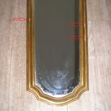 70s gilded wooden mirror 31x100cm
