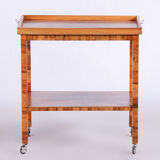 Restored Art Deco Walnut Trolley, New Polish, Czechia, 1930s