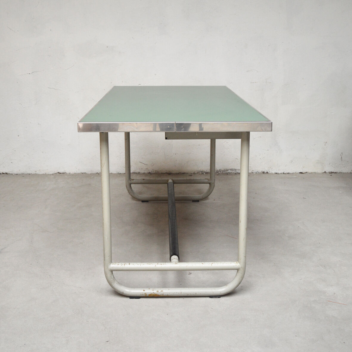 Old metal post desk, 1970