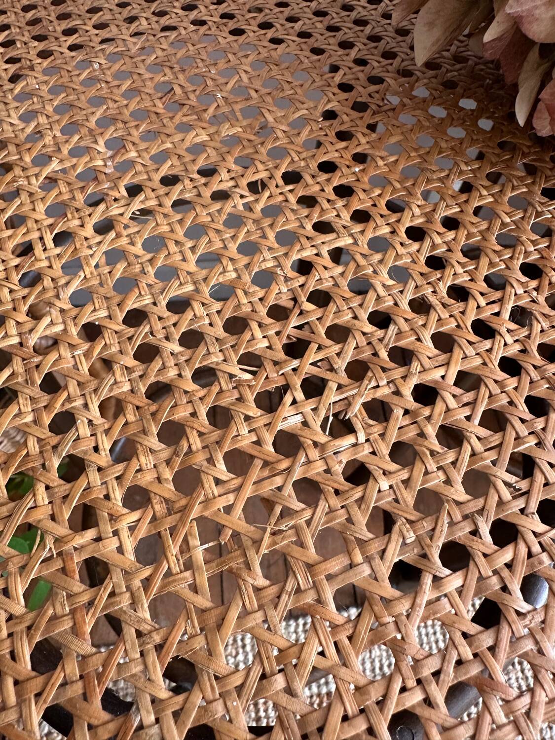 Wooden and cane bistro bar stools