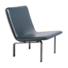 Danish architectural lounge armchair in blue stripe 1960