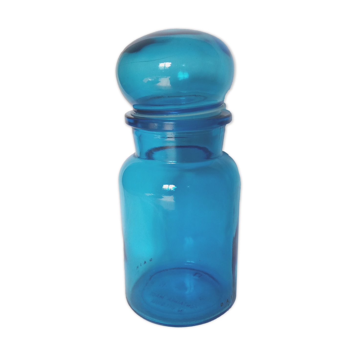 apothecary bottle blue glass jar