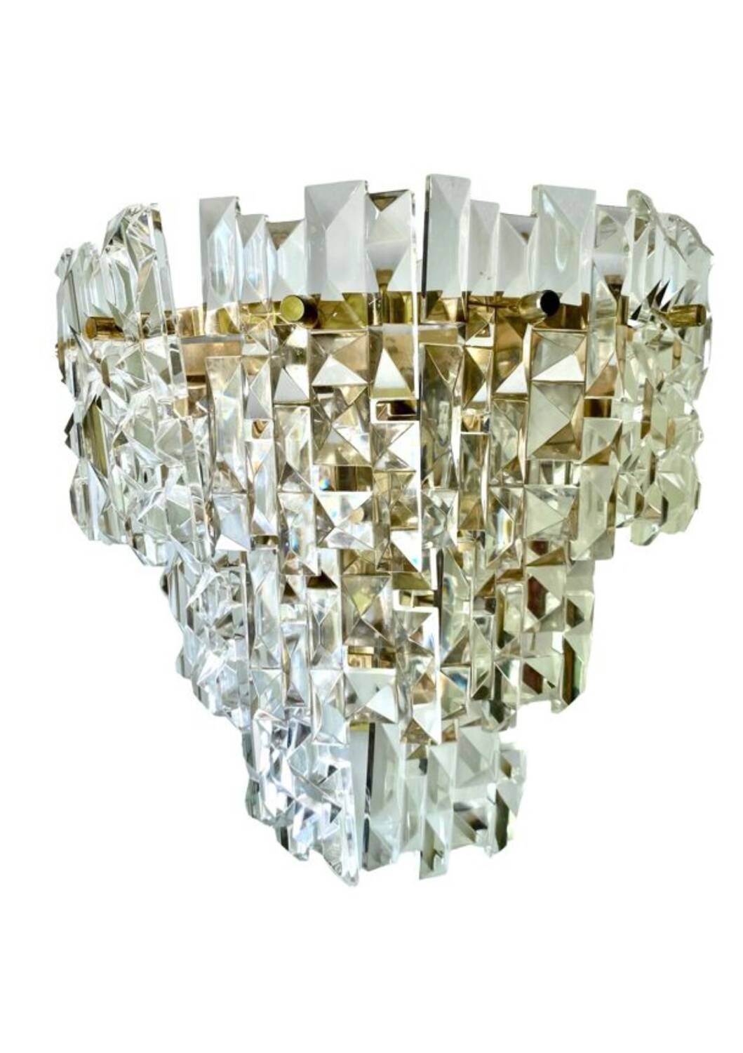 Kinkeldey crystal glass wall lamp, Austria 1970
