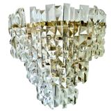 Kinkeldey crystal glass wall light, Austria 1970