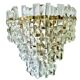 Kinkeldey crystal glass wall lamp, Austria 1970