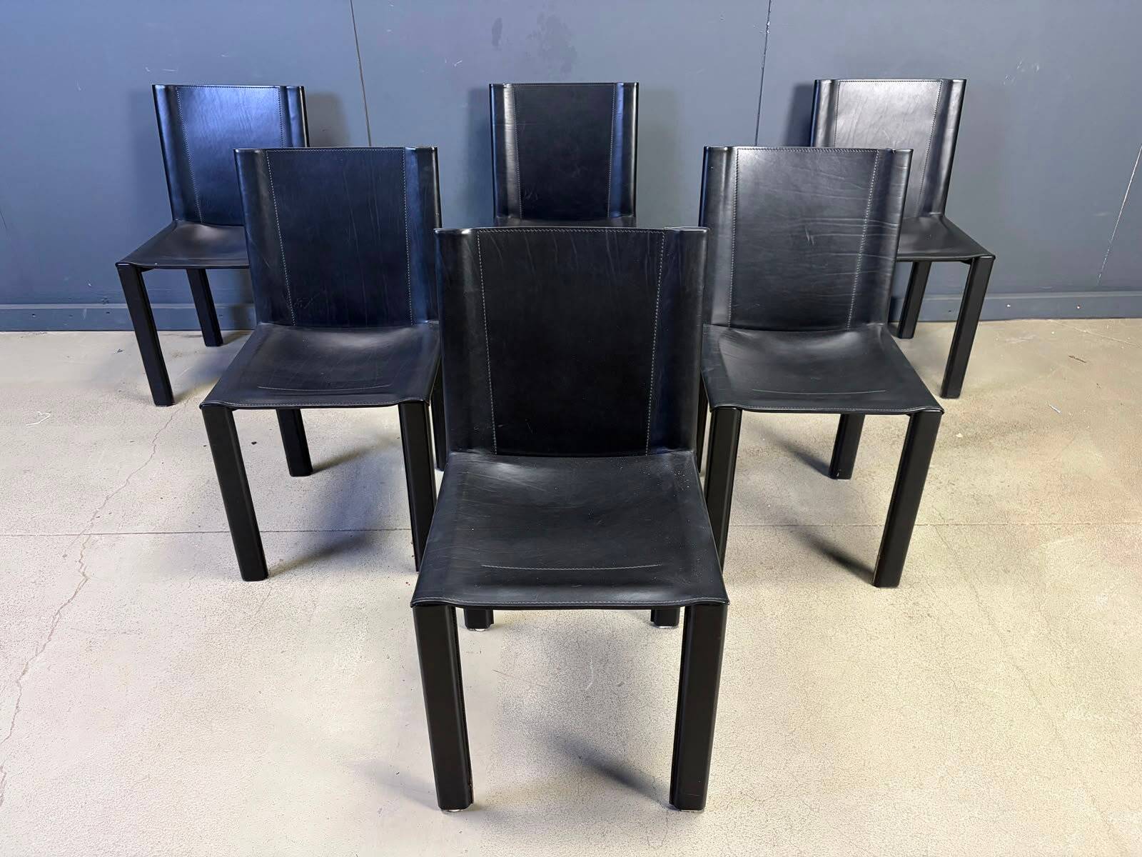 Carlo Bartoli dining chairs for Matteo Grassi, set of 6 - 1980s