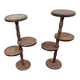 Pair of vintage turned wooden stools