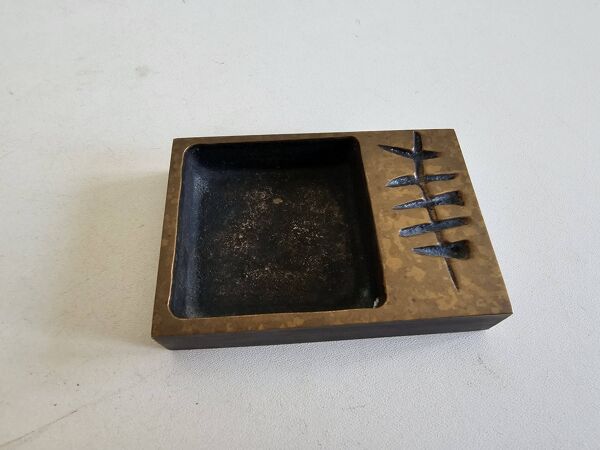 Cendrier en bronze attribué a Jacques Lauterbach Plante vintage des années