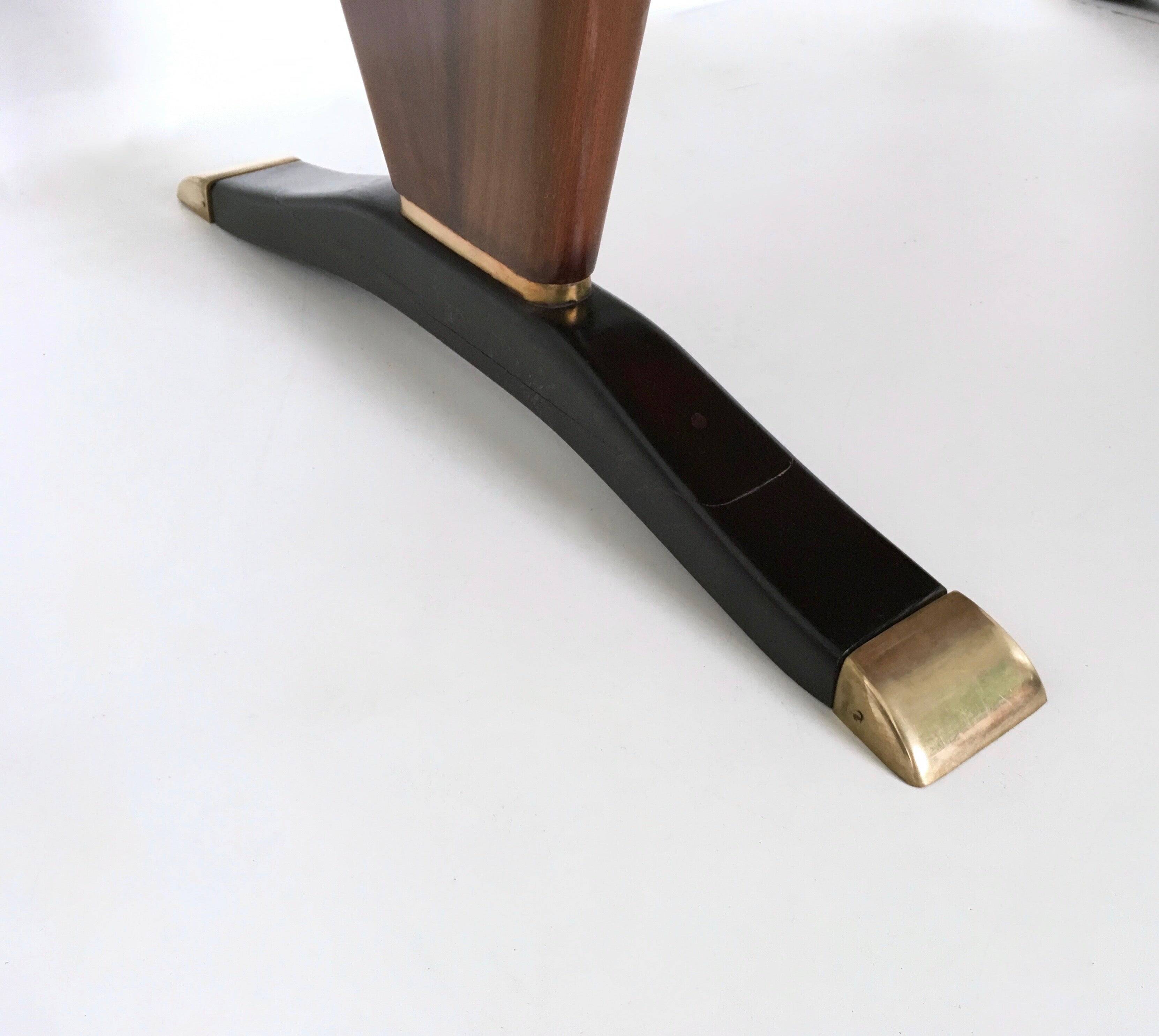 Oval Shaped Wooden Dining Table with Green Marble Effect Top, Italy