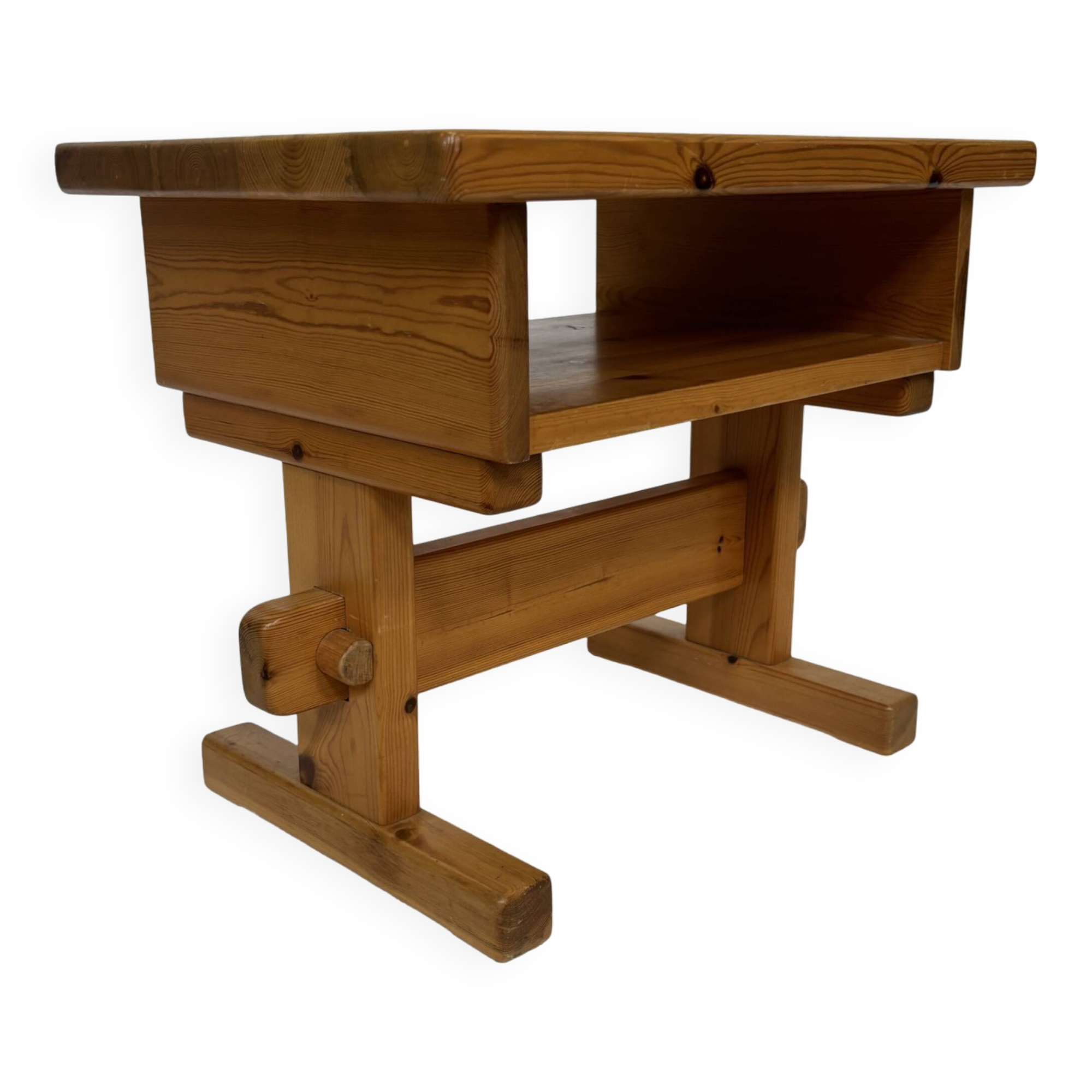 Vintage bedside table side table pinewood 70's design