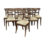 Suite of 8 Directoire style chairs - English