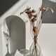 Vintage ovoid glass vase 70cl "Registered model" H:23cm