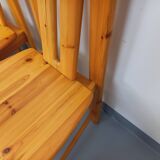 Set of 4 vintage pine chairs from the 70s and 80s