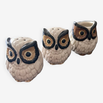 Japanese salt and pepper shaker in the shape of an owl