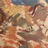 Tableau peinture ancienne gitane danseuse de flamenco La Baila Dora XXe