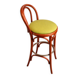 Bentwood bar stool, in the style of Thonet.