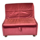 Scandinavian convertible sofa bed, 1-seater, in burgundy velvet with polka dots, 1930s