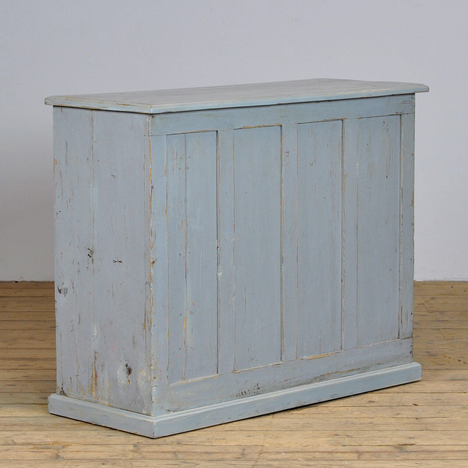 Antique french pine shop counter, 1930