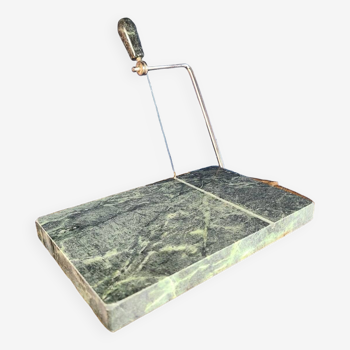 Foie gras or cheese cutter in vintage green marble.