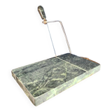 Foie gras or cheese cutter in vintage green marble.