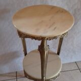 End table marble double trap