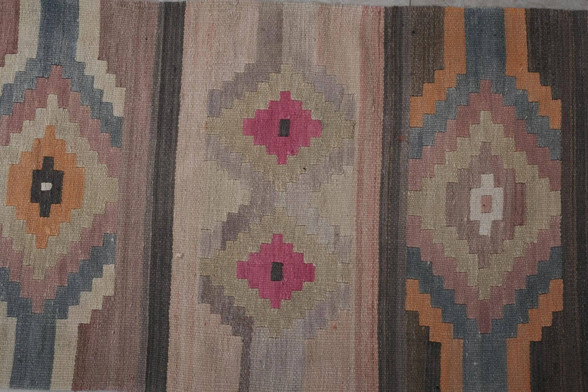 Vintage Turkish hallway rug 78x640 cm