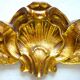 Antique gilt bronze pediment, furniture decoration, mirror, signed JF
