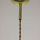 Vintage gold & opaline pendant lamp