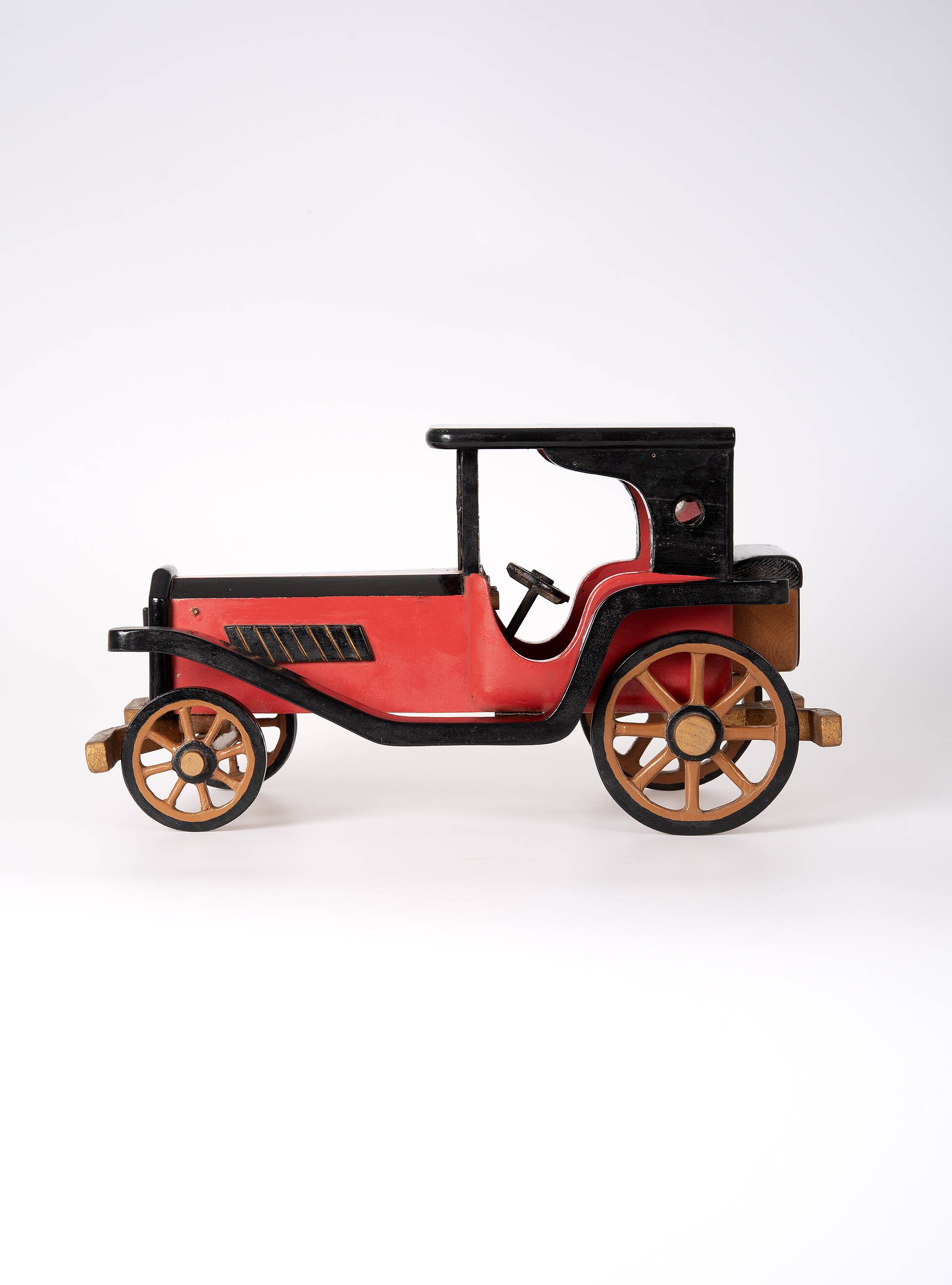 Wooden car, old toy or decoration
