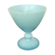 Vase opaline torsadée bleue