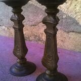 Paire de bougeoirs vintage